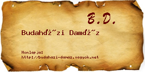 Budaházi Damáz névjegykártya